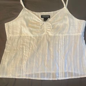 New York & Company size 12 white spaghetti strap blouse